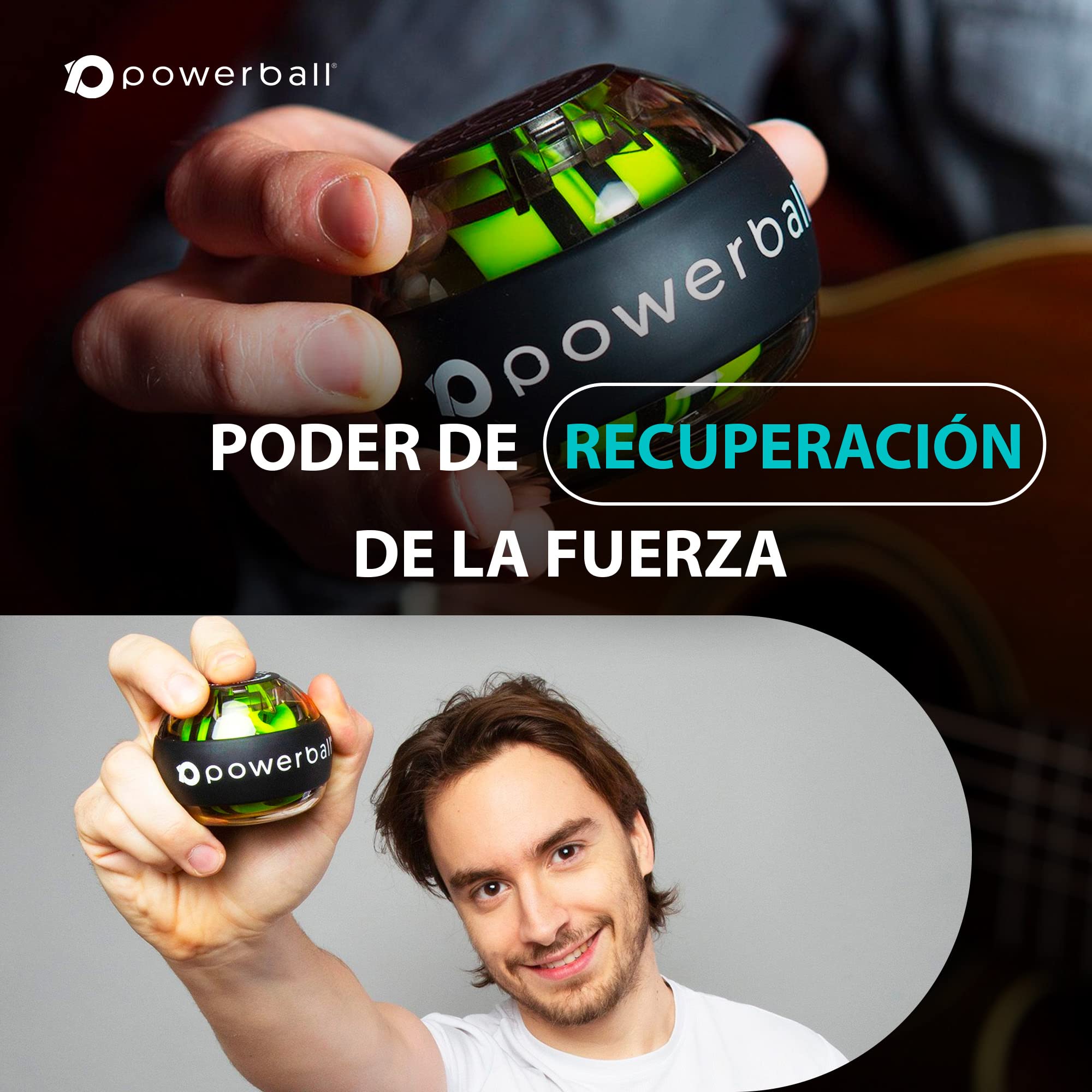 Powerball NSD 280Hz Autostart Ejercitador de Brazo, y Fortalecedor de Antebrazos, Mano y Muñeca, Negro