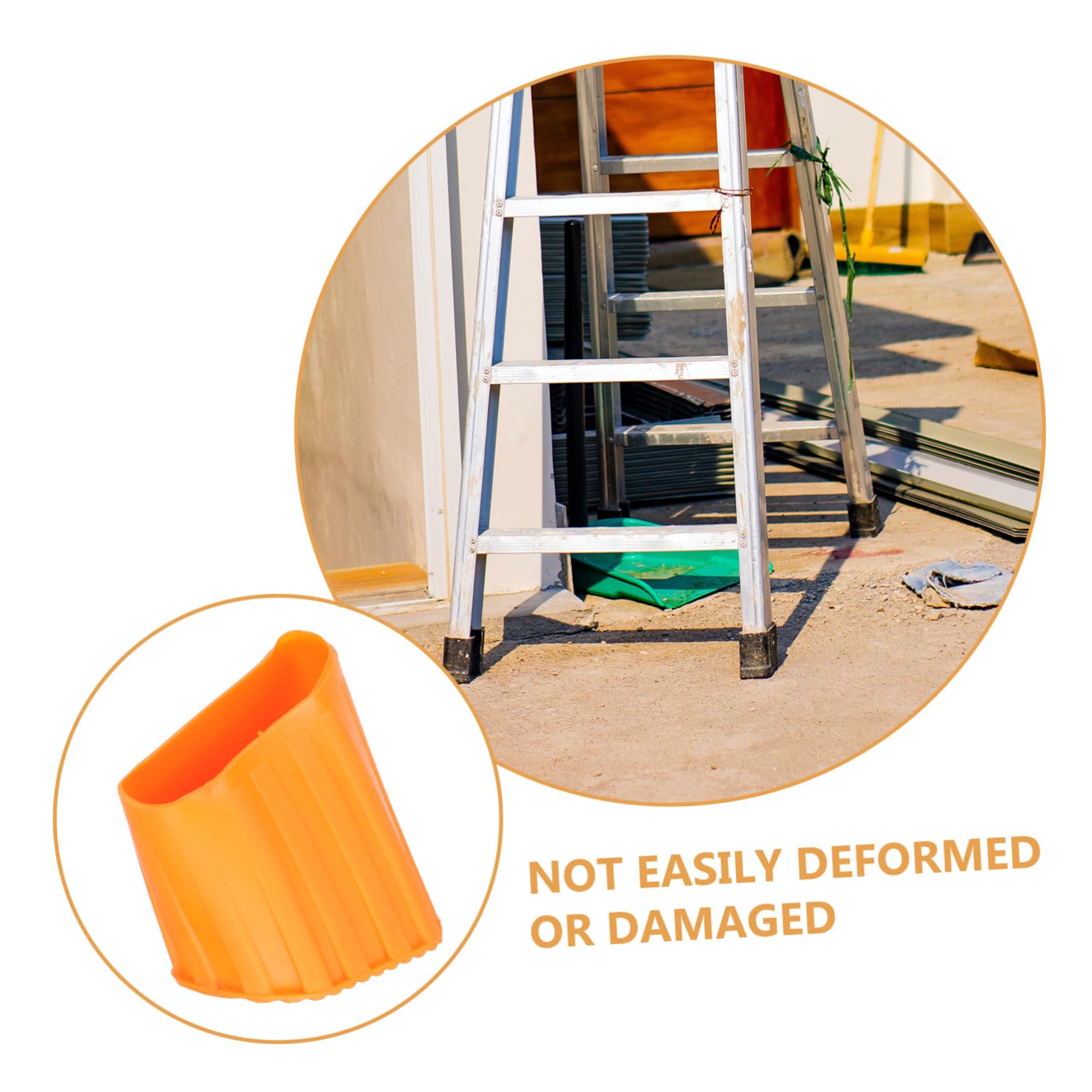 Jojofuny 4pezzi Coperture Antiscivolo Per Piedini Scala Gomma Protezione Duratura E Stabile Per Scale Design Con Righe Profonde Per Maggiore Grip Per Scale Pieghevoli E Fisse - 6