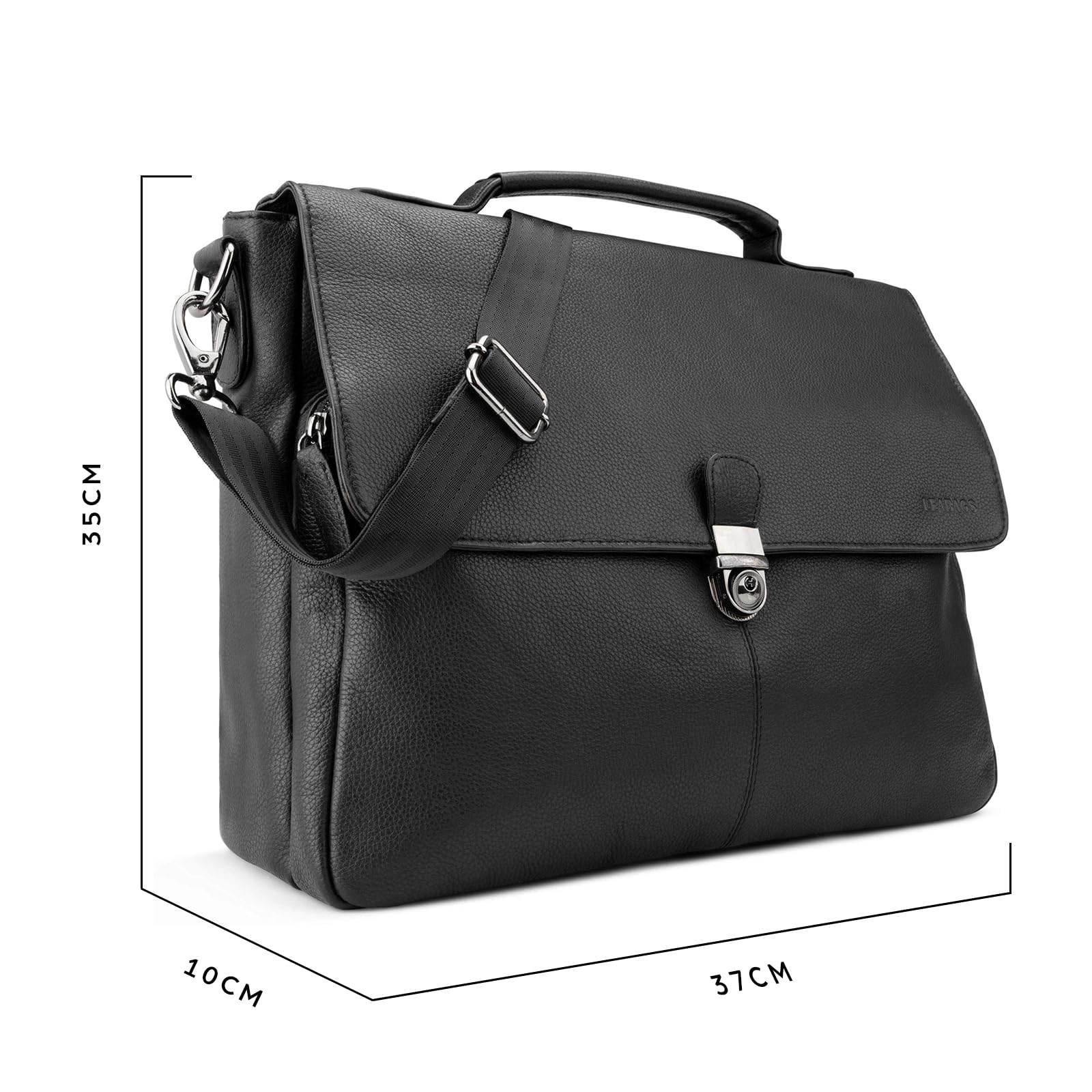 LEABAGS Leder Umhängetasche Herren Aktentasche Vintage Laptoptasche Messenger Bag für 15 Zoll Laptop, Umhängetasche mit Schultergurt, Notebooktasche Leder，Arbeitstasche,Schultertasche