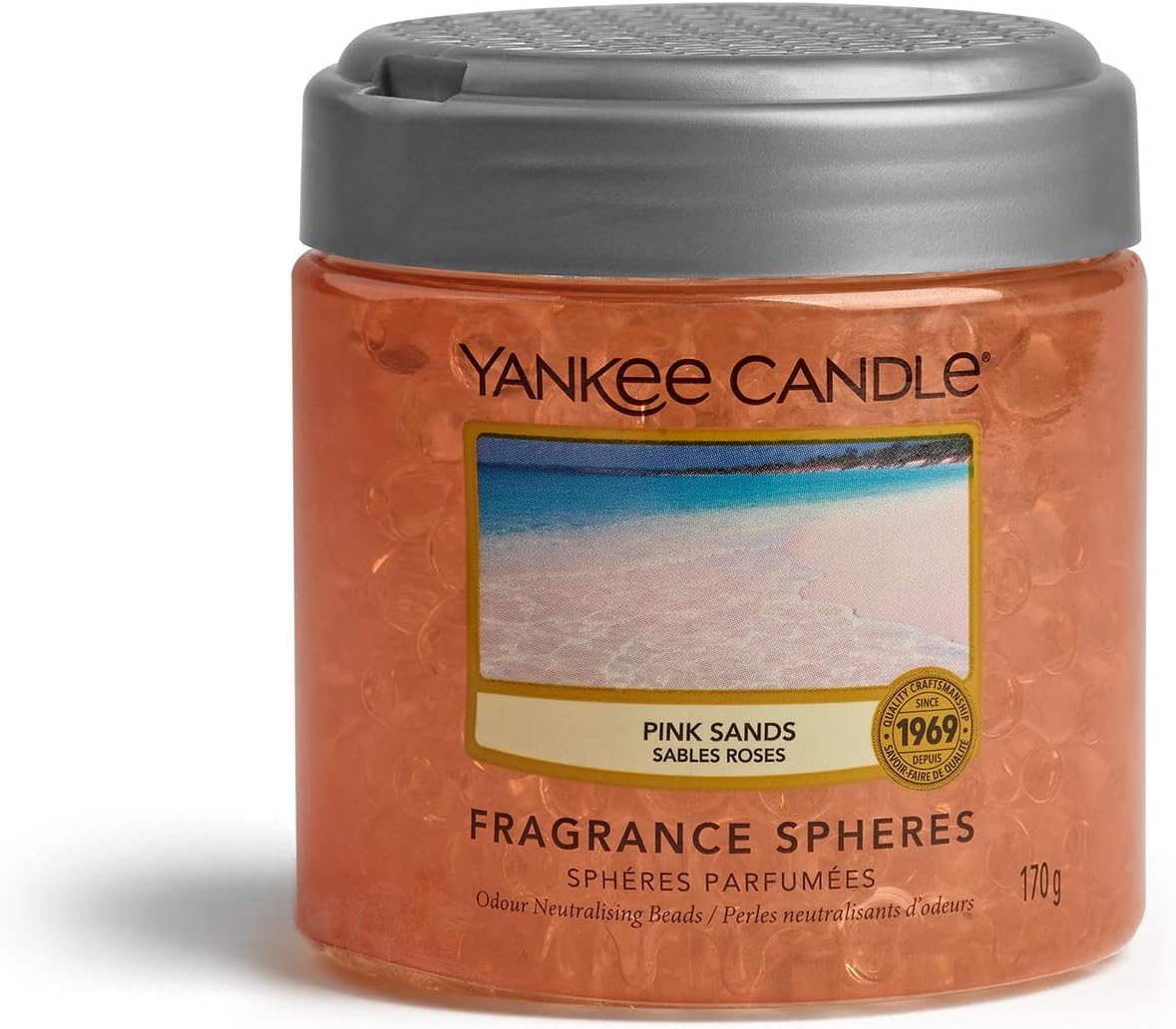 Yankee CandleFragrance Spheres Air Freshener, Up to 30 Days of Fragrance, Pink Sands, 7.4 cm x 8 cm