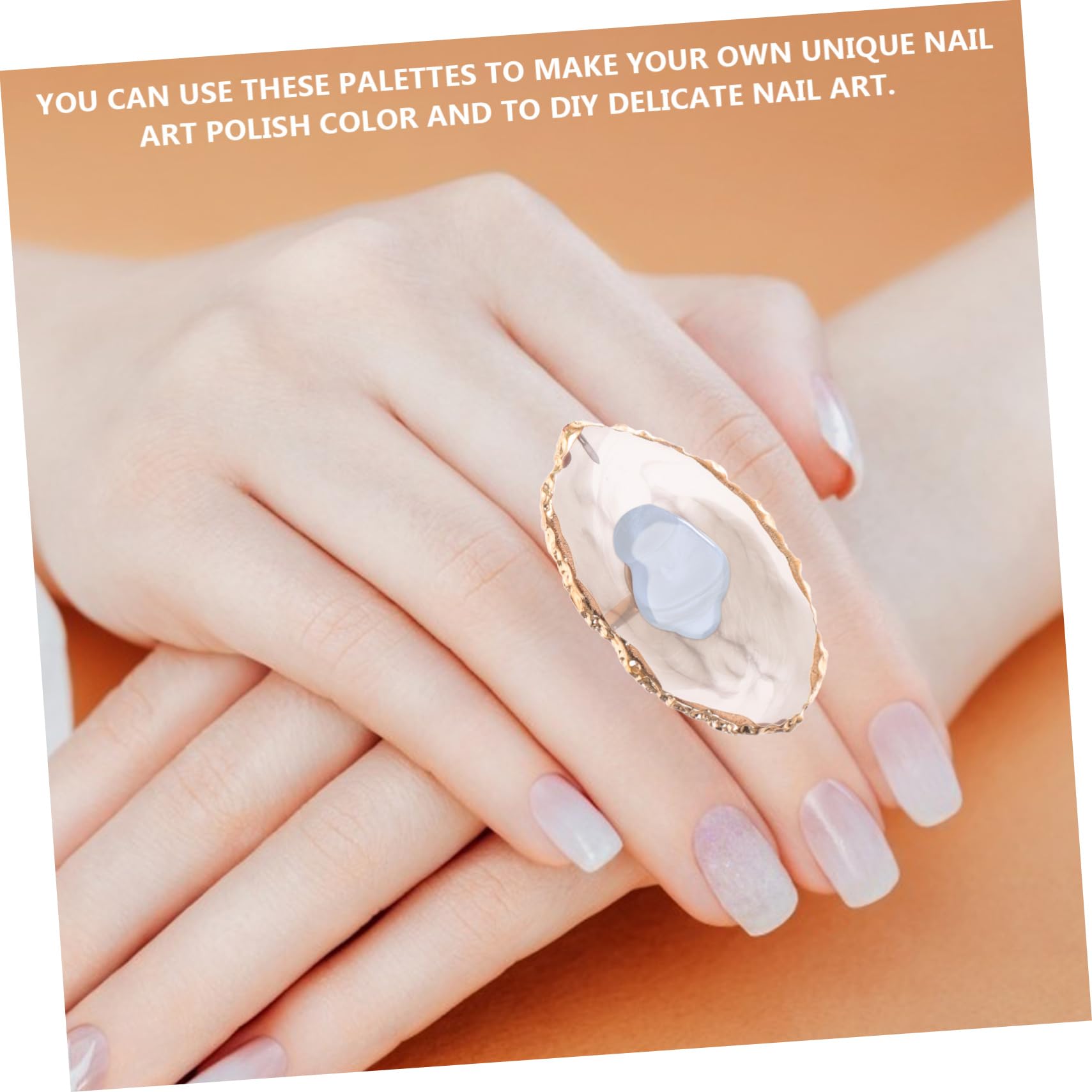 Angoily 18 Piezas Paleta de Anillos Paleta de Resina para uñas Accesorio de Herramienta de manicura Esmalte de uñas Paleta de Mezcla de Colores de Resina paletas de Resina para uñas Clavo