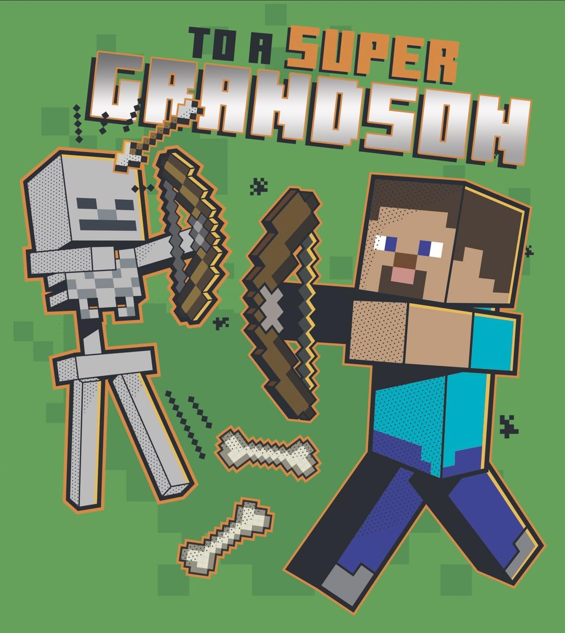 Danilo Promotions Ltd MINECRAFT GRANDSON BIRTHDAY CARD