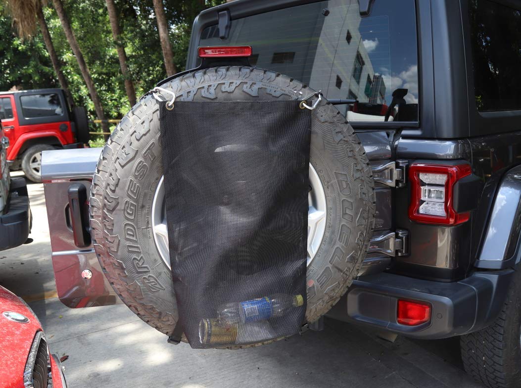 Bestmotoring Jeep OffRoad Spare Tire Trash Bag Black for Jeep Wrangler