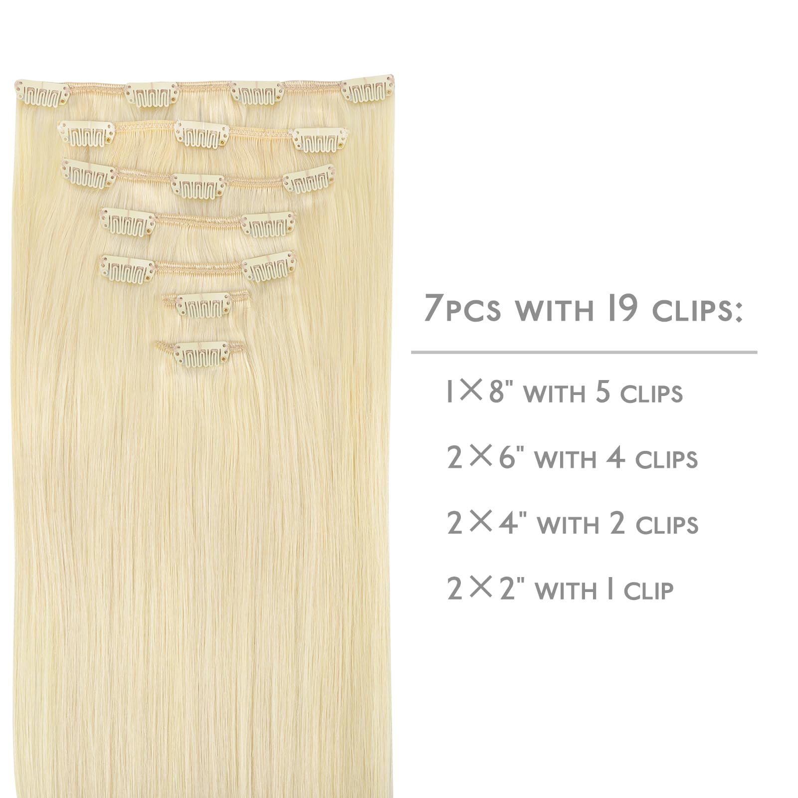 WENNALIFE Clip in Hair Extensions Human Hair 16 Inch 120g 7pcs Dark Brown Hair Extensions Clip in for Women Real Human Hair Double Weft Rallonge Cheveux Humain Extension Real Hair Extensions — view 279