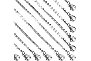 24 Pcs 16" 2mm Stainless Steel Necklace Link Cable Chain Lobster Clasp...