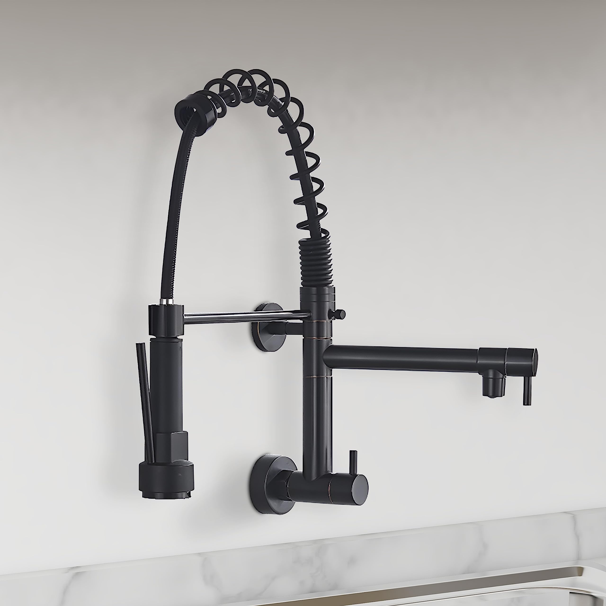 Plantex Brass Sink Tap for Kitchen | 360° Swivel Spout Kitchen Faucet with Double Handle | Spring Pull Out Tap for Kitchen Sink -(Black) (B0CB6LLDVY) Amazon Price History, Amazon Price Tracker