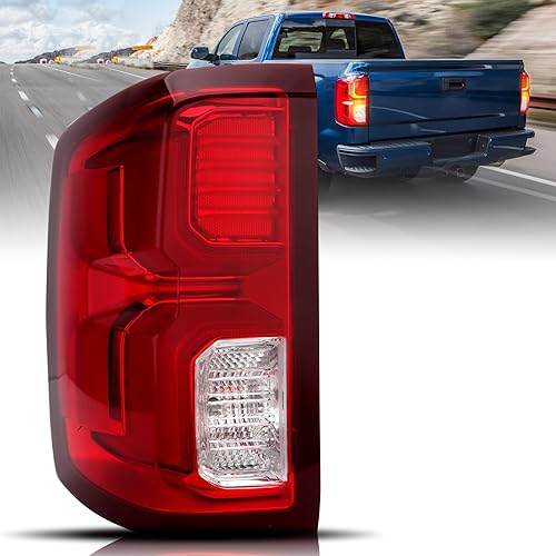 Conjunto de luz trasera compatible con Chevy Silverado 1500 2016 2017 2018 lámpara trasera LED 84288718 lado izquierdo del conductor solo compatible