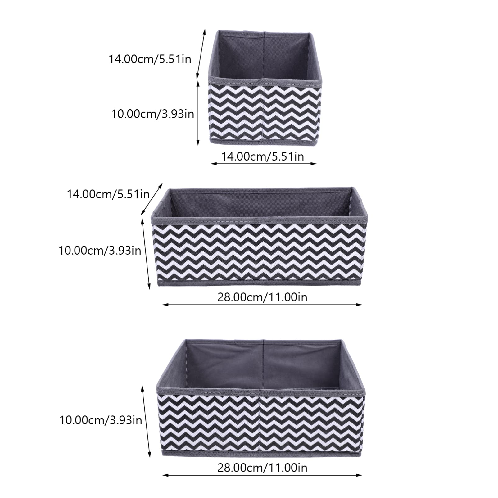 Alipis 6pièces Boîtes De Rangement Pour Sous-vêtements Boîtes à Chaussettes Et Slips Organisateur De Maison Simple