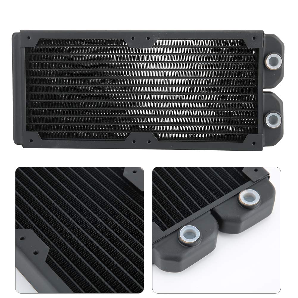 Radiatore per raffreddamento ad acqua per dissipatori di calore per PC, raffreddatore ad acqua per CPU in rame con design a 14, separatore d’acqua integrato per apparecchiatur