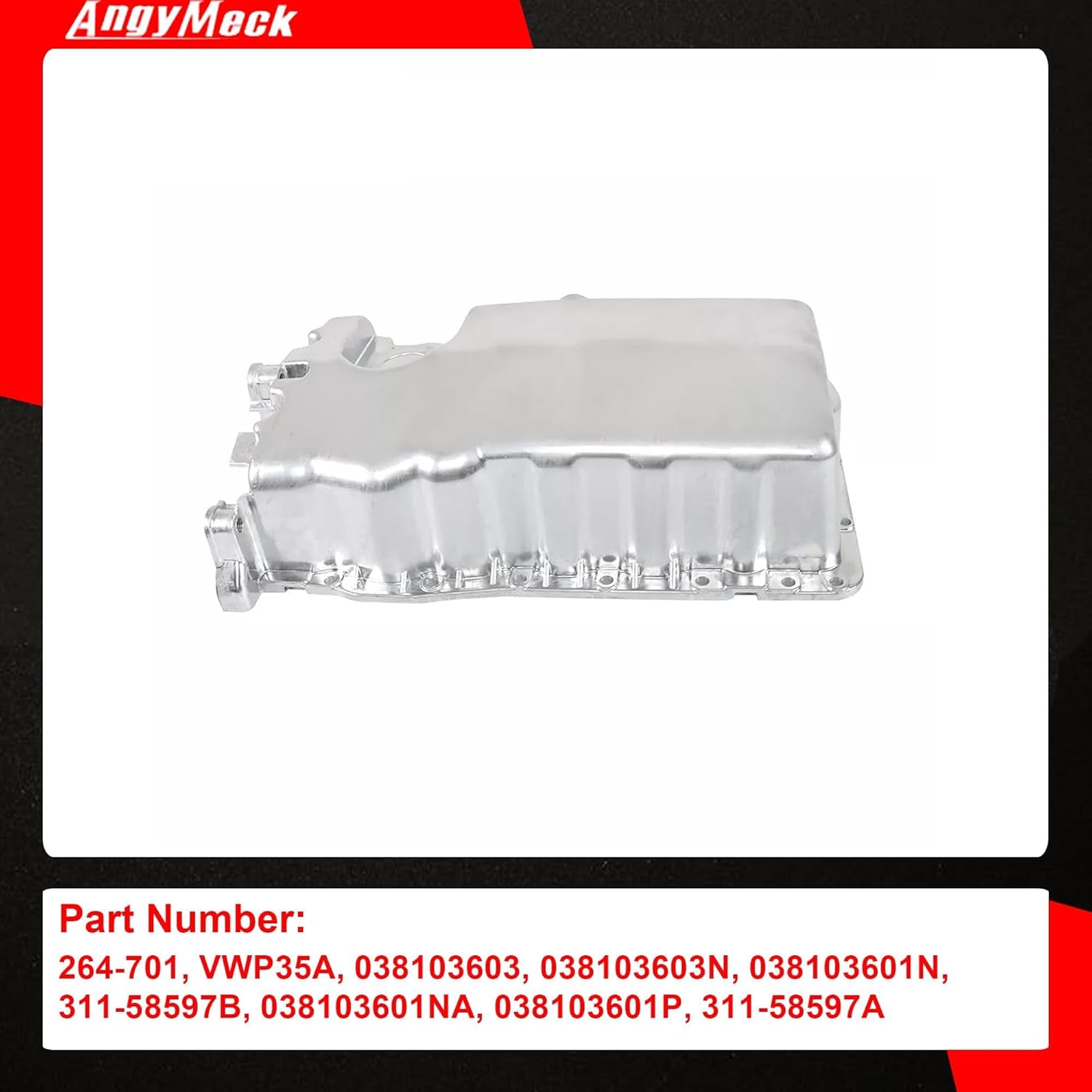 Engine Oil Pan Sump Compatible with Seat Cordoba 1999-2002 Ibiza 2001 2003-2005 Volkswagen Beetle 1998-2006 Golf 1999-2006 Replace 038103601NA