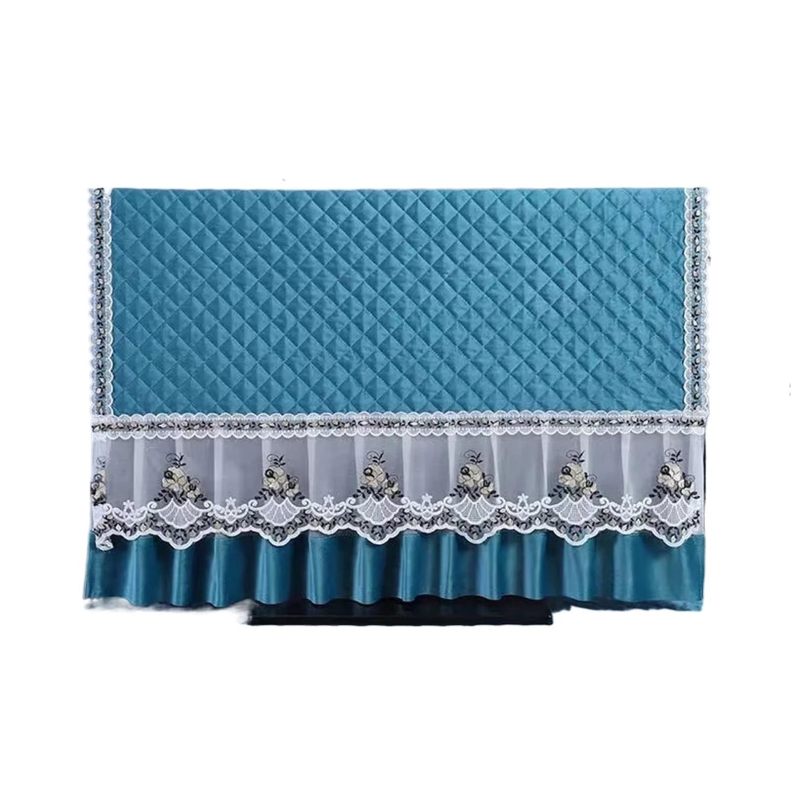 Simple Modern Dustproof TV Cover Cloth Lace Protective Velvet Material(32inch,Blue)