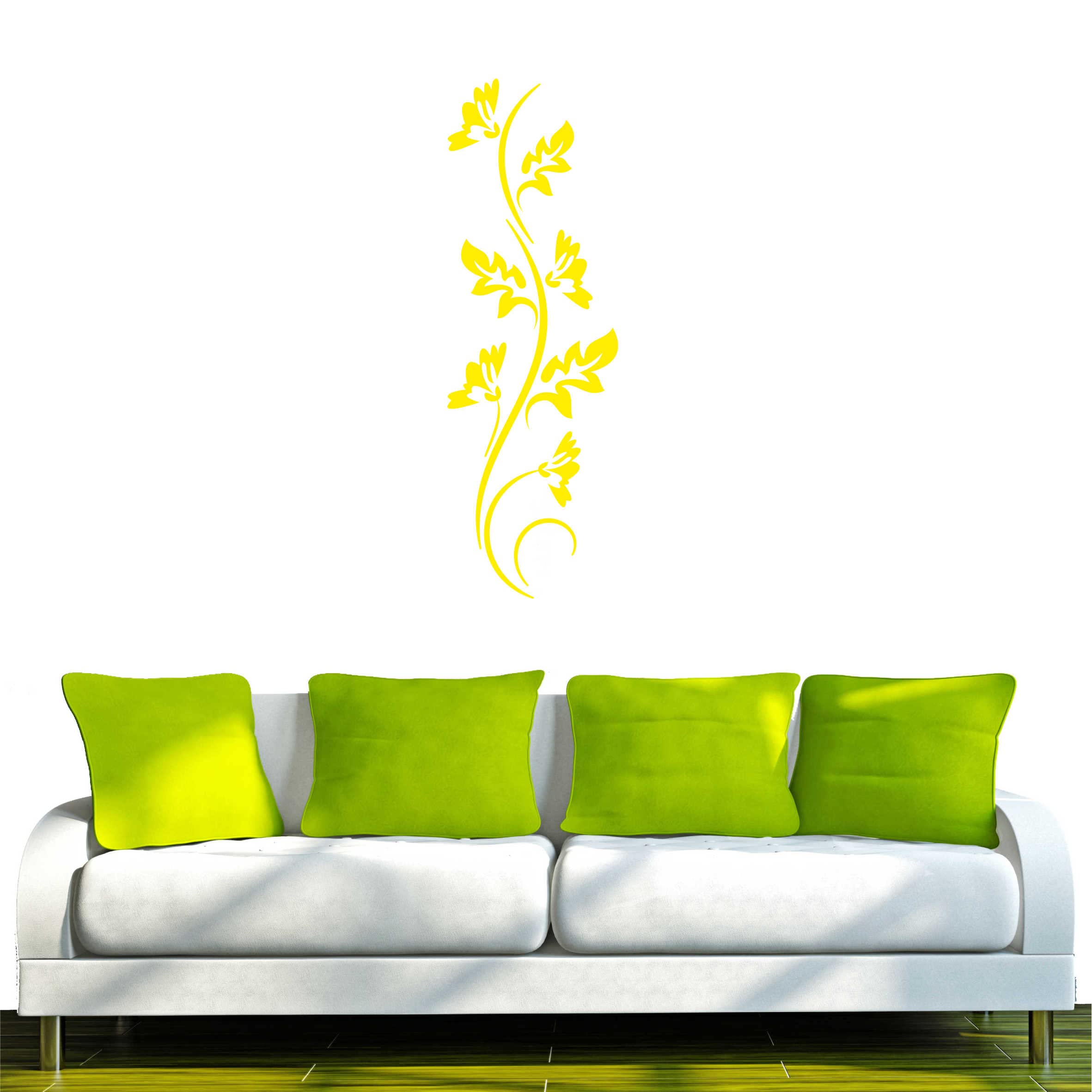 INDIGOS UG Etiqueta de la Pared f111 Hermosas Hojas en Forma de corazón 240x79 cm