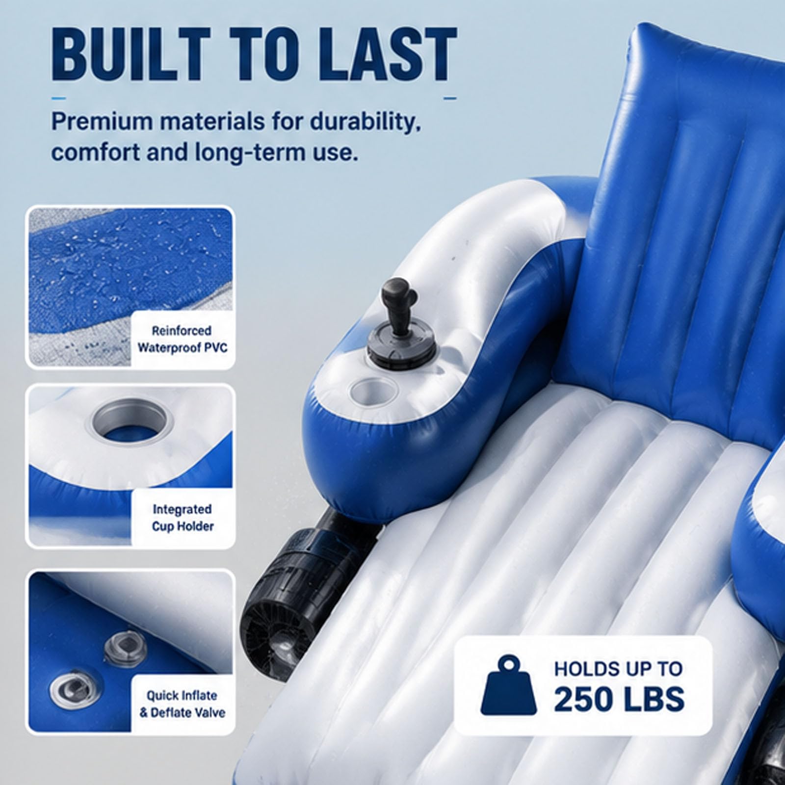 Flotador de Piscina motorizado para Adultos - Motores Dobles Recargables