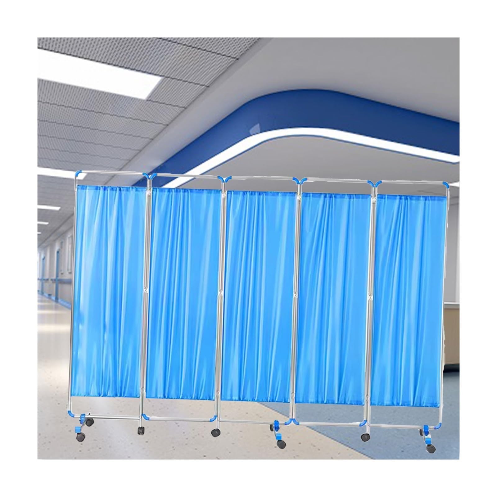 Paravent médical 180x50 cm avec cloison pliable pour espace de soin