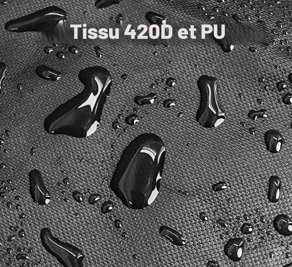 Housse de table de poker imperméable 420D Oxford Housse de protection anti-poussière pour tables de poker de forme ovale, avec cordon de réglage ourlets