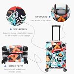 Travel Suitcase Cover Protector with Zippers for 18-22 Inch Luggage | TSA Approved Luggage Cover, Washable, Stretchy, S Size, Color, Exploring