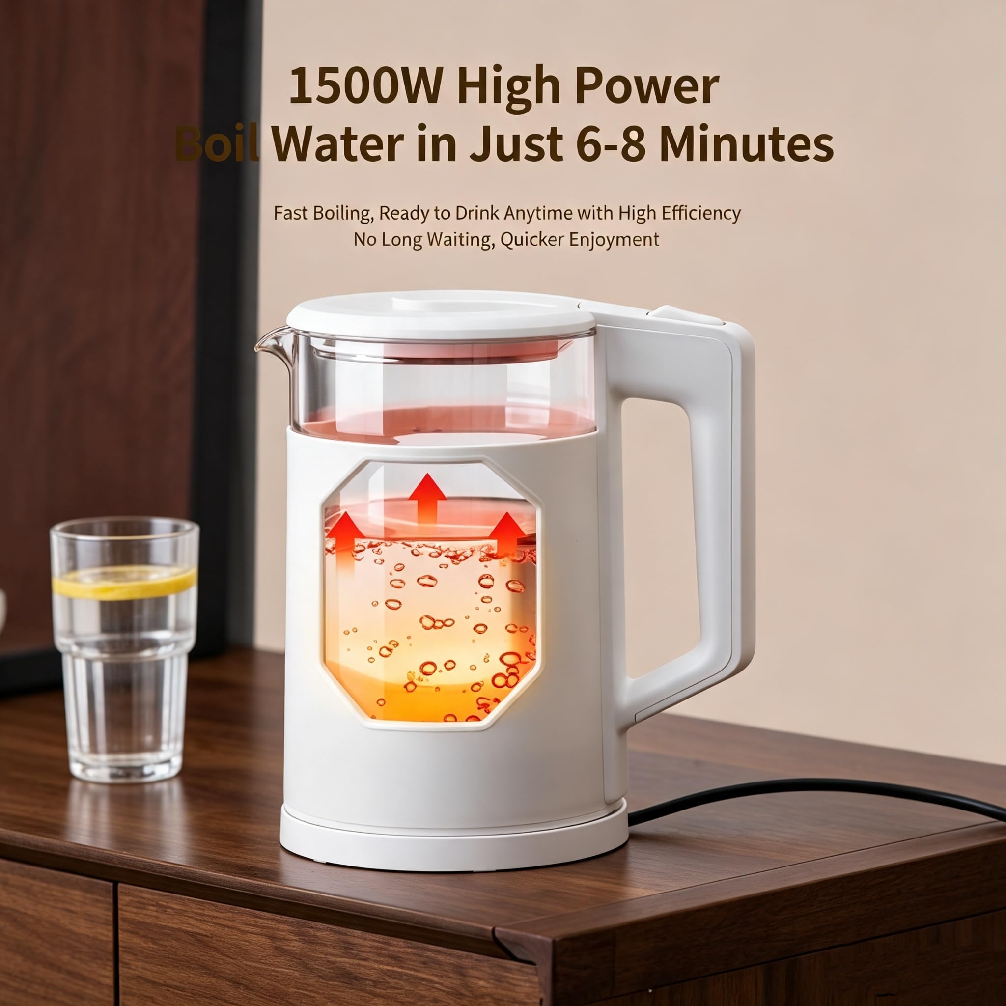 Czajnik elektryczny 1500 W, 2,3 l, elektryczny dzbanek do herbaty