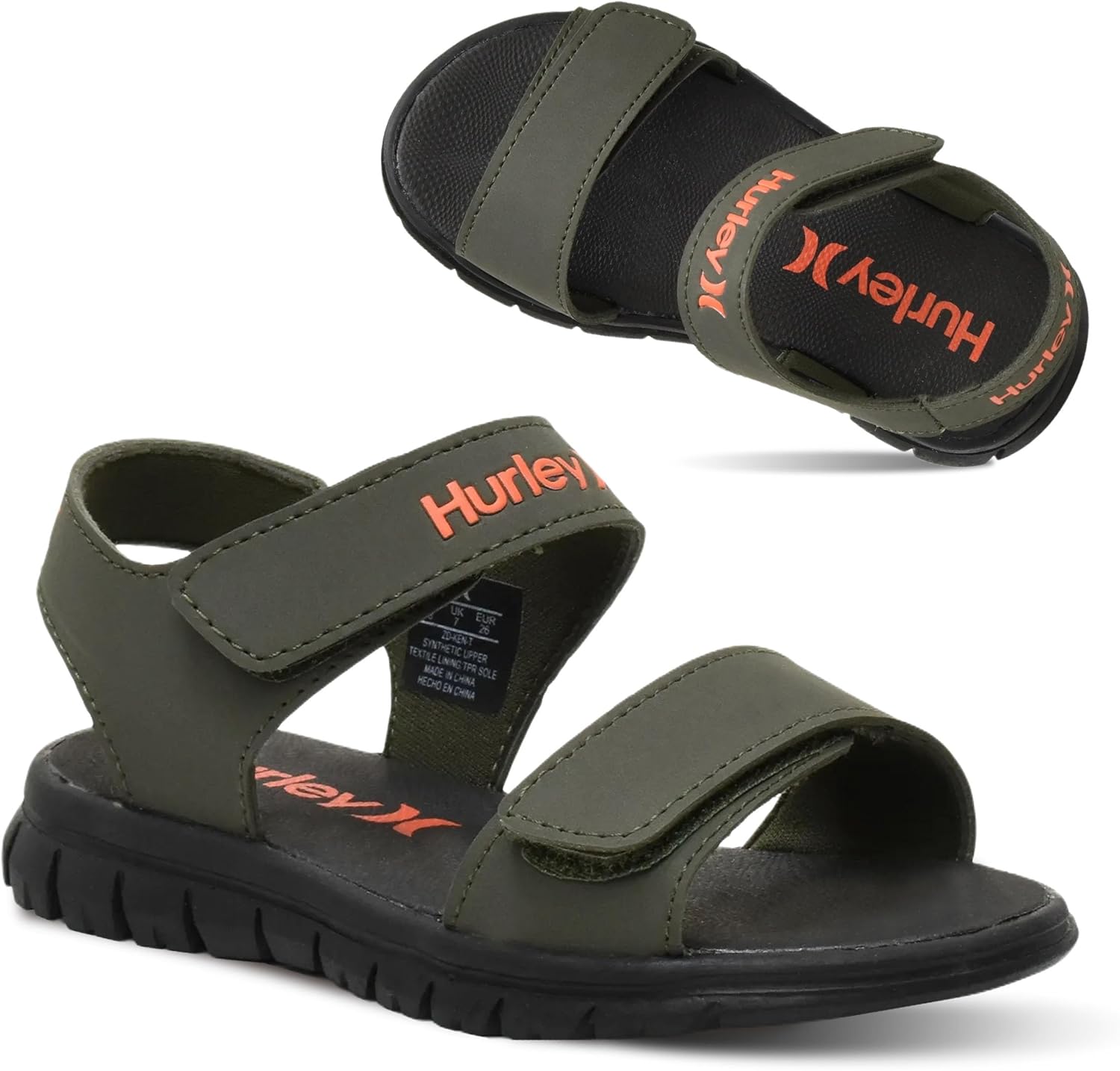 Hurley Kids' Ken Adjustable Strap Sandals