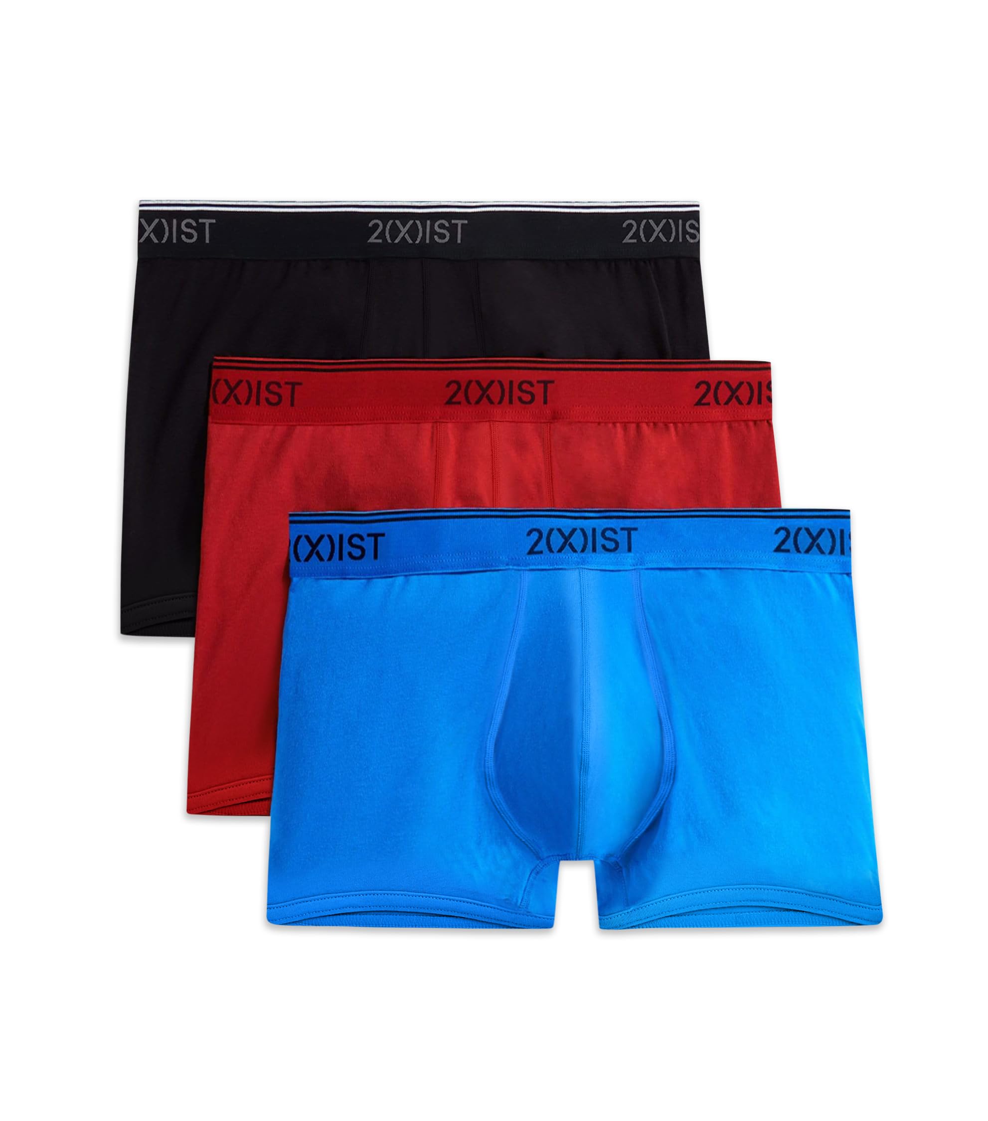 2(X)IST mens Cotton Stretch No Show Trunk 3-pack