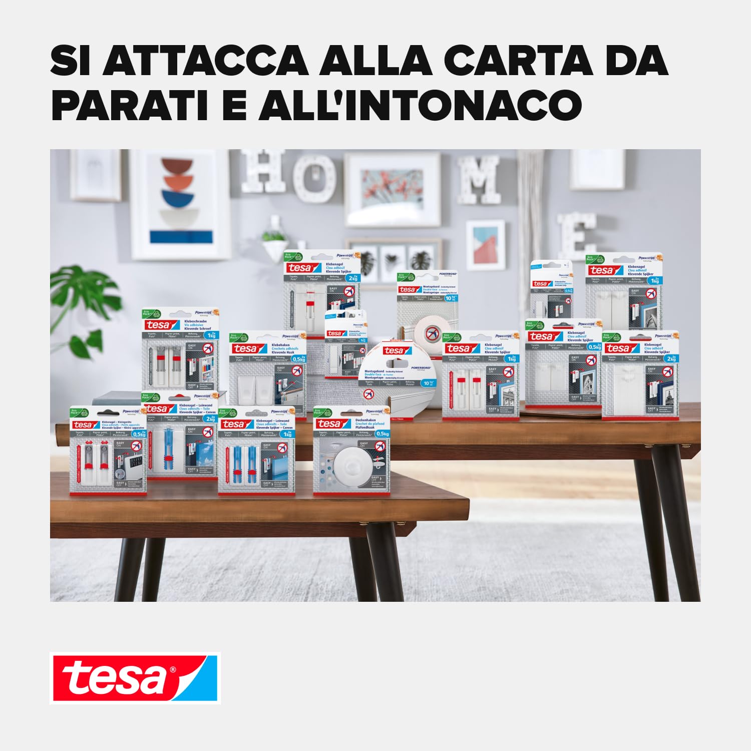 tesa Adjustable Adhesive Nail for Wallpaper & Plaster 2kg