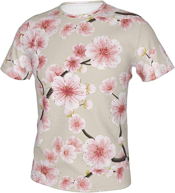 Amazon Co Jp Tシャツ メンズ 桜 桜柄 桜の花 花柄 半袖 ヒップホップ プリント 春秋 カジュアル トップス 大きい サイズ ゆったり 無地 カットソー ゆったり おしゃれ S 3xl ファッション