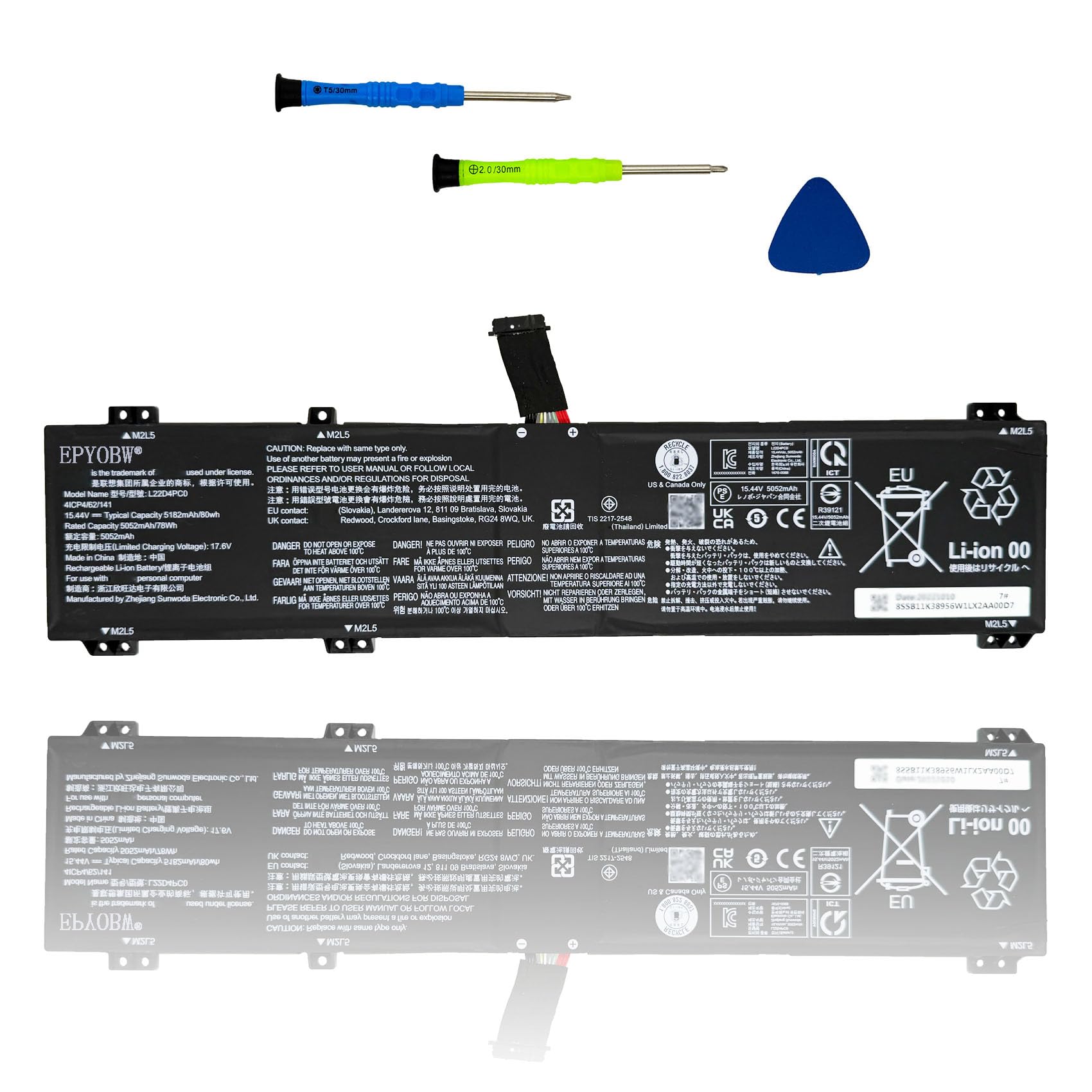 Amazon.com: EPYOBW L22D4PC0 Laptop Battery 80Wh Compatible with