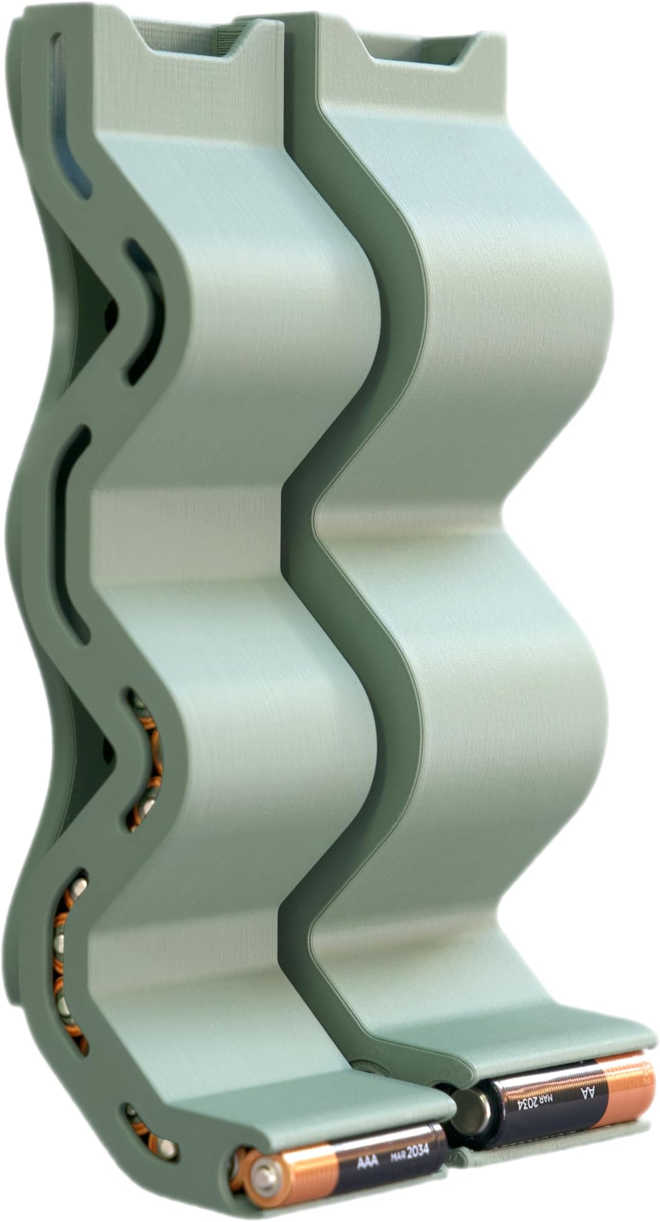 Protect Your PowerAA & AAA Battery Chute Combo, Wall Mount Battery Organizer/Battery Dispenser - Green (Combo Pack)