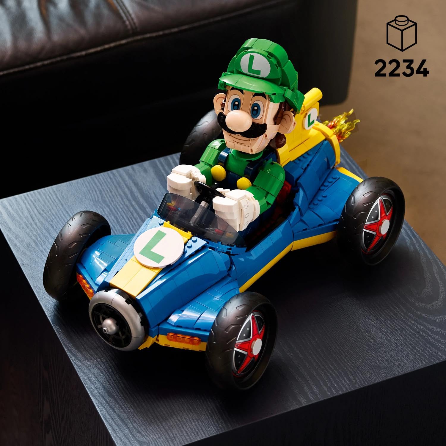 LEGO Super Mario Mario Kart— Luigi i Mach 8 72050 | Model z figurką, zestaw kolekcjonerski dla fanów gier Nintendo, pomysł na prezent 18+, gamingowa dekoracja, 2234 elementy