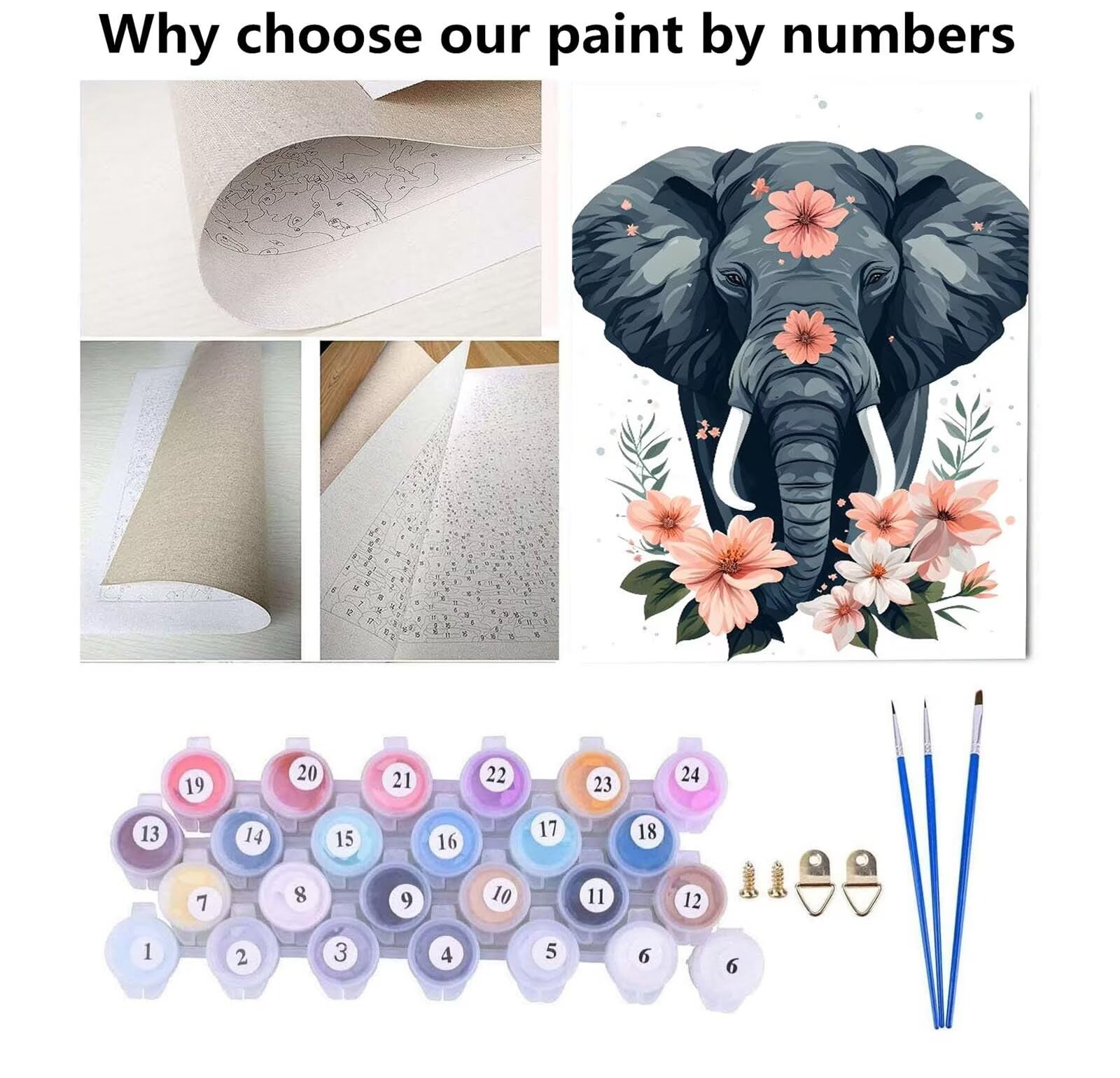 HEIBAGO Peinture par Numéros pour Adulte, DIY Maison Peinture Acrylique