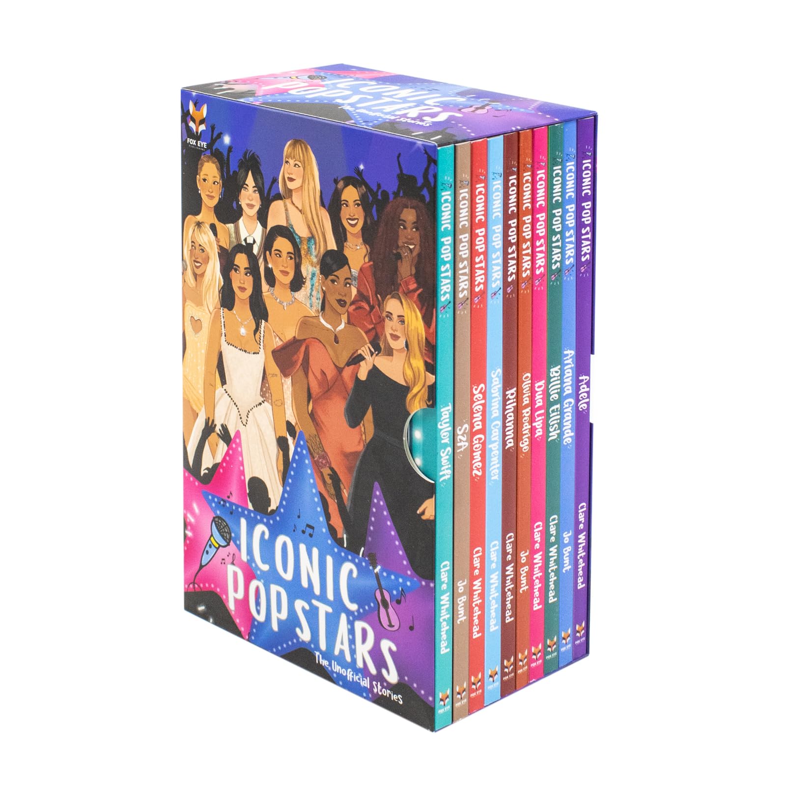 Iconic Popstars 10 Books Box Set: Taylor Swift, Sabrina Carpenter, Ariana Grande, Billie Eilish, SZA, Olivia Rodrigo, Rihanna, Selena Gomez, Adele, Dua Lipa