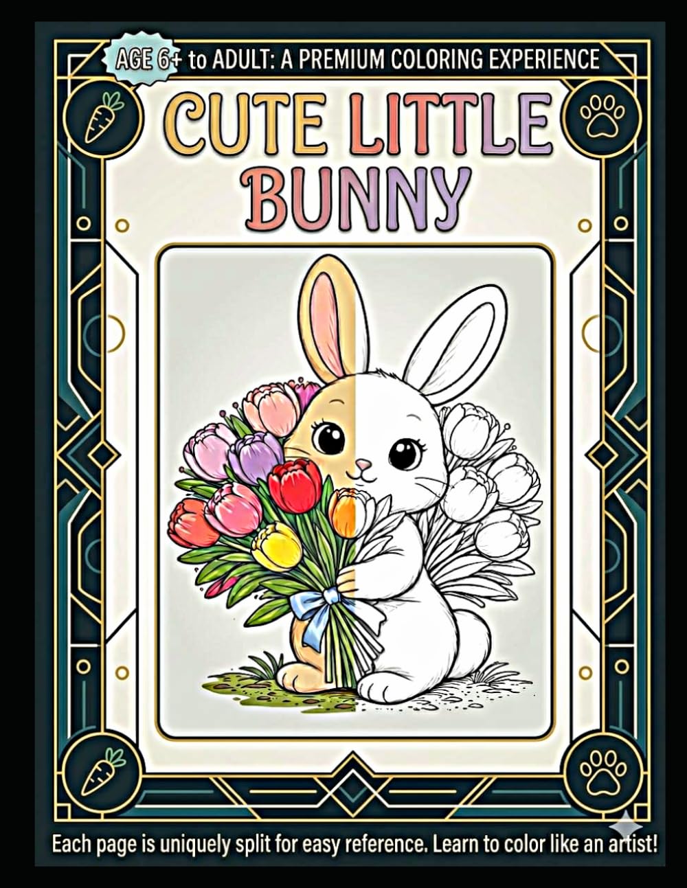 Cute Little Bunny - coloring book