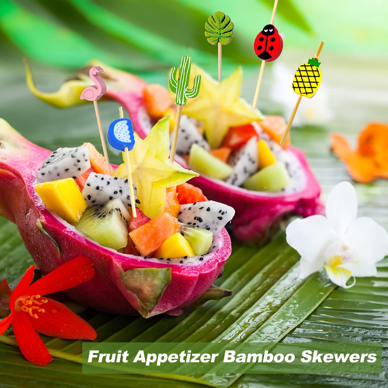 200 Stuzzicadenti Da Cocktail | 15 Cm | Legno Di Bambù | Decorativi Per Feste - Foto 2