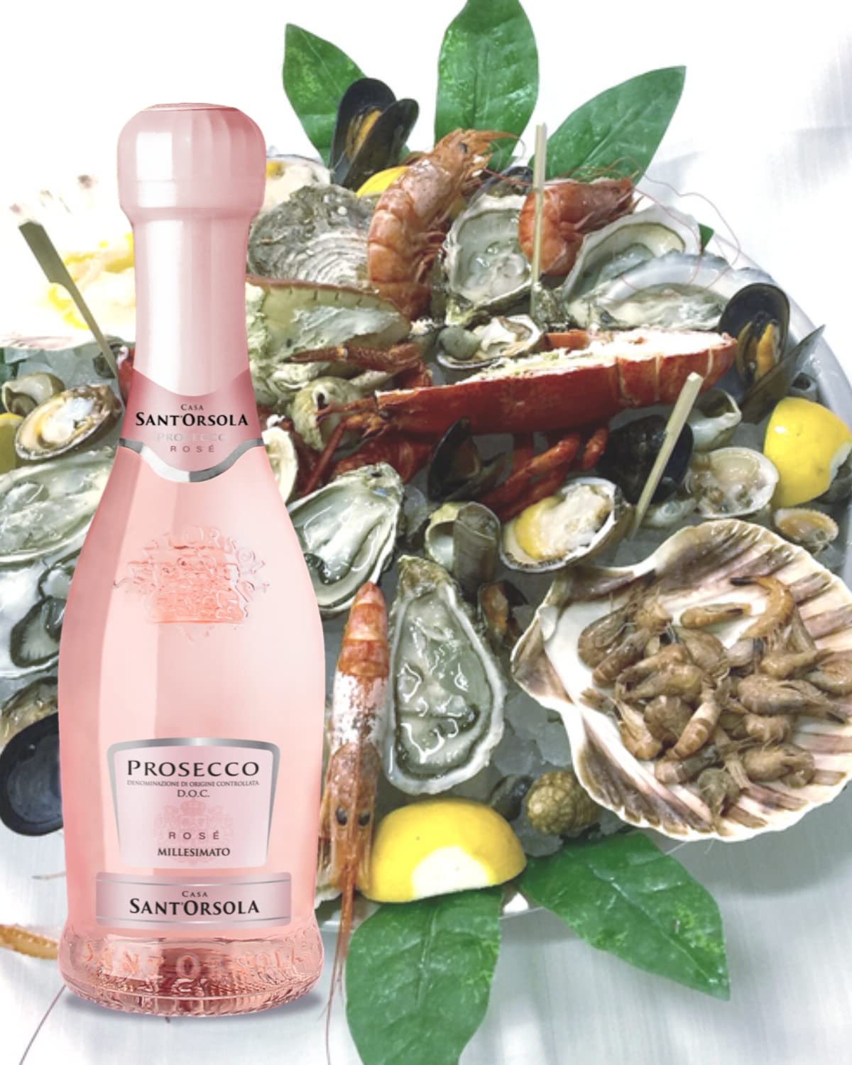 Sant'Orsola Prosecco D.O.C. Millesimato Rosè, Vino Espumoso Italiano, Pinot nero