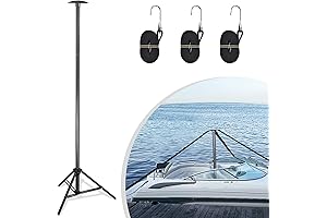DACK Boat Cover Support Poles Stand System 27-59 inch Adjustable with 3 Straps