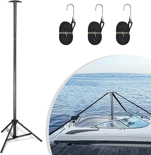 DACK Boat Cover Support Poles Stand System,Pontoon Boat Cover Support with Metal