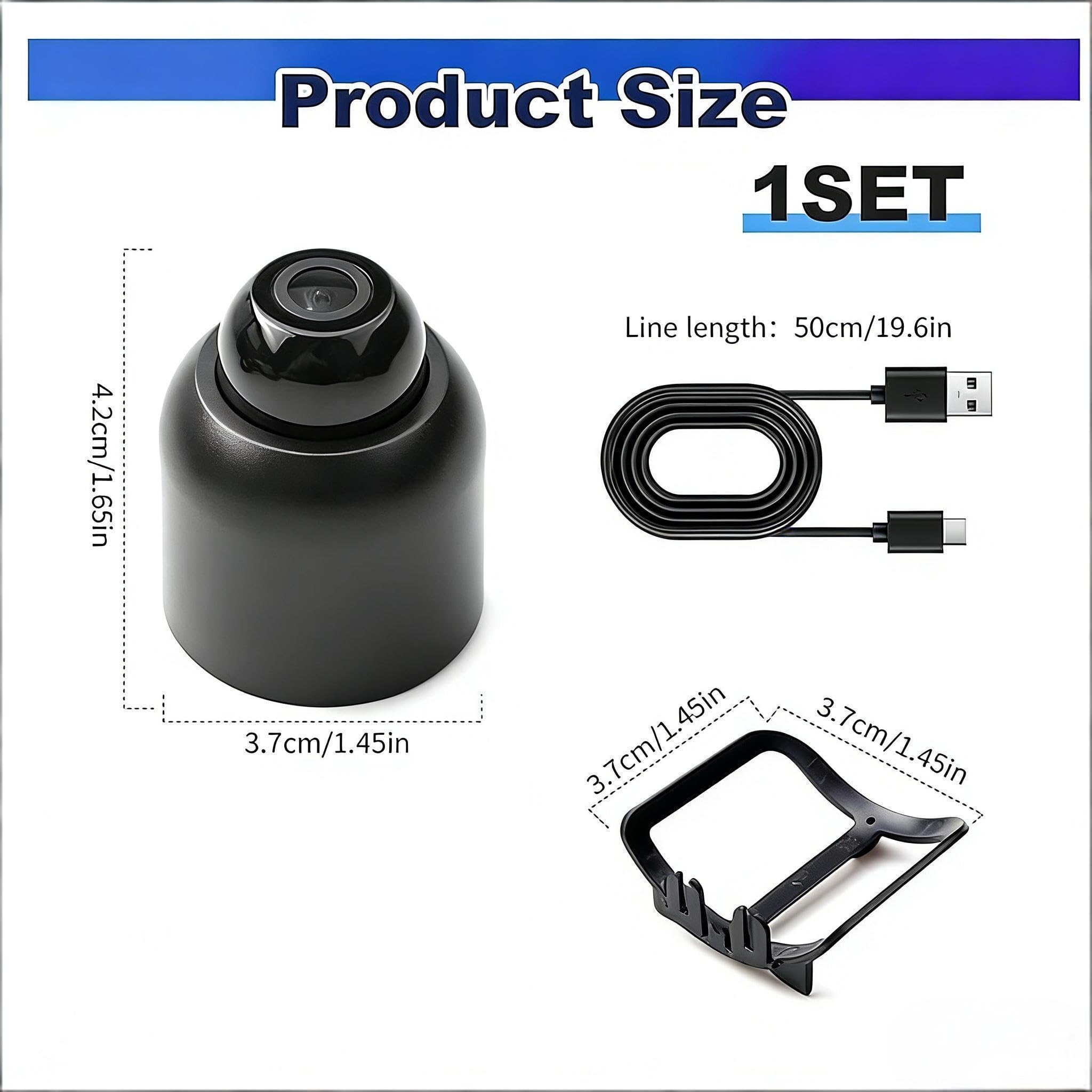 Mini Camera sans Fil Invisible 1080P avec Vision Nocturne Caméra Surveillance sans Wifi Fil Sécurisée pour Maison Bureau et Voiture Grand Angle 140° et Détection de Mouvement Enregistrement à Distance