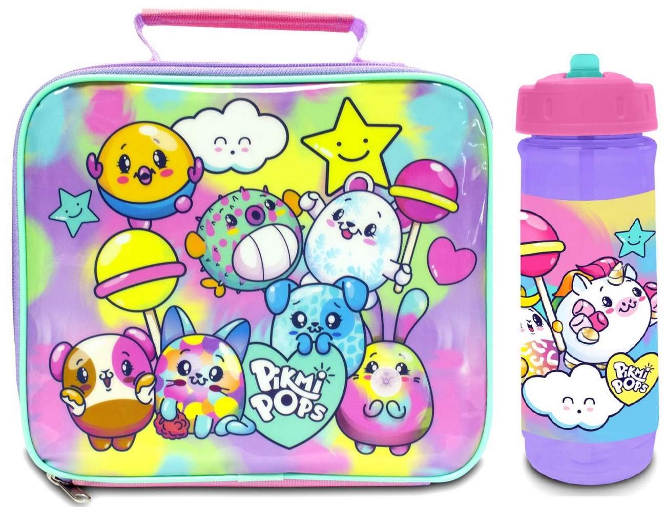 Pikmi Pops Lunch Bag and Flip 'n' Flow Bottle (590ml)