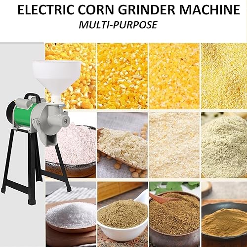 Miniatura 6 de LOYALHEARTDY Máquina eléctrica de la amoladora de maíz, 110V 2200W molino de grano de arroz grano de maíz café molino de alimentación de trigo