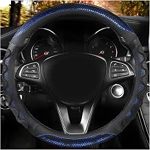 Car Steering Wheel Cover, 15 Inch Anti-Slip Steering Wheel Cover Protector with 3D Honeycomb Design, Universal Steering Wheel Covers for Truck SUV, Car Accessories Blue, Round Shape