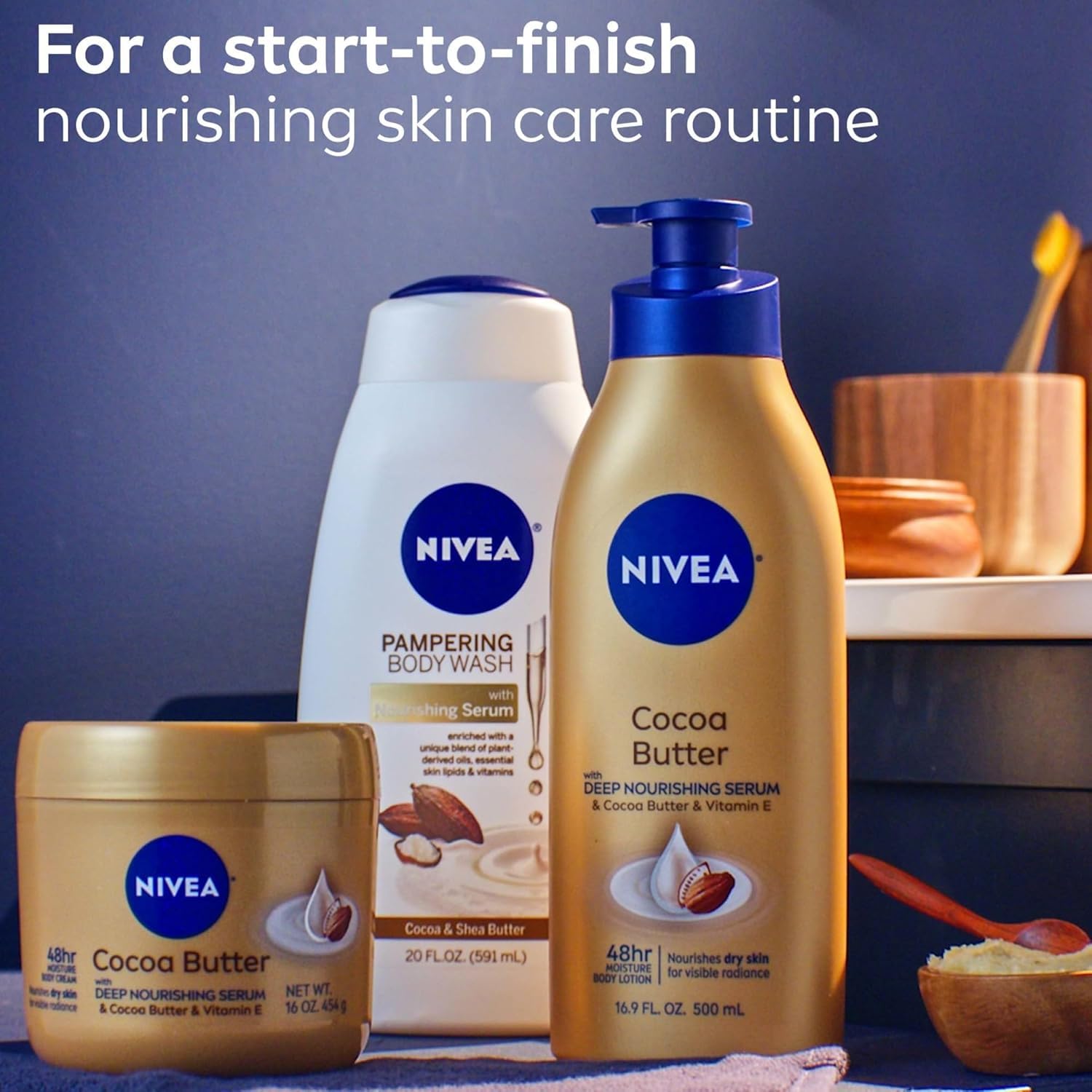 Nivea Lot de 6 lotions corporelles nourrissantes à la noix de coco pour peaux sèches 400 ml