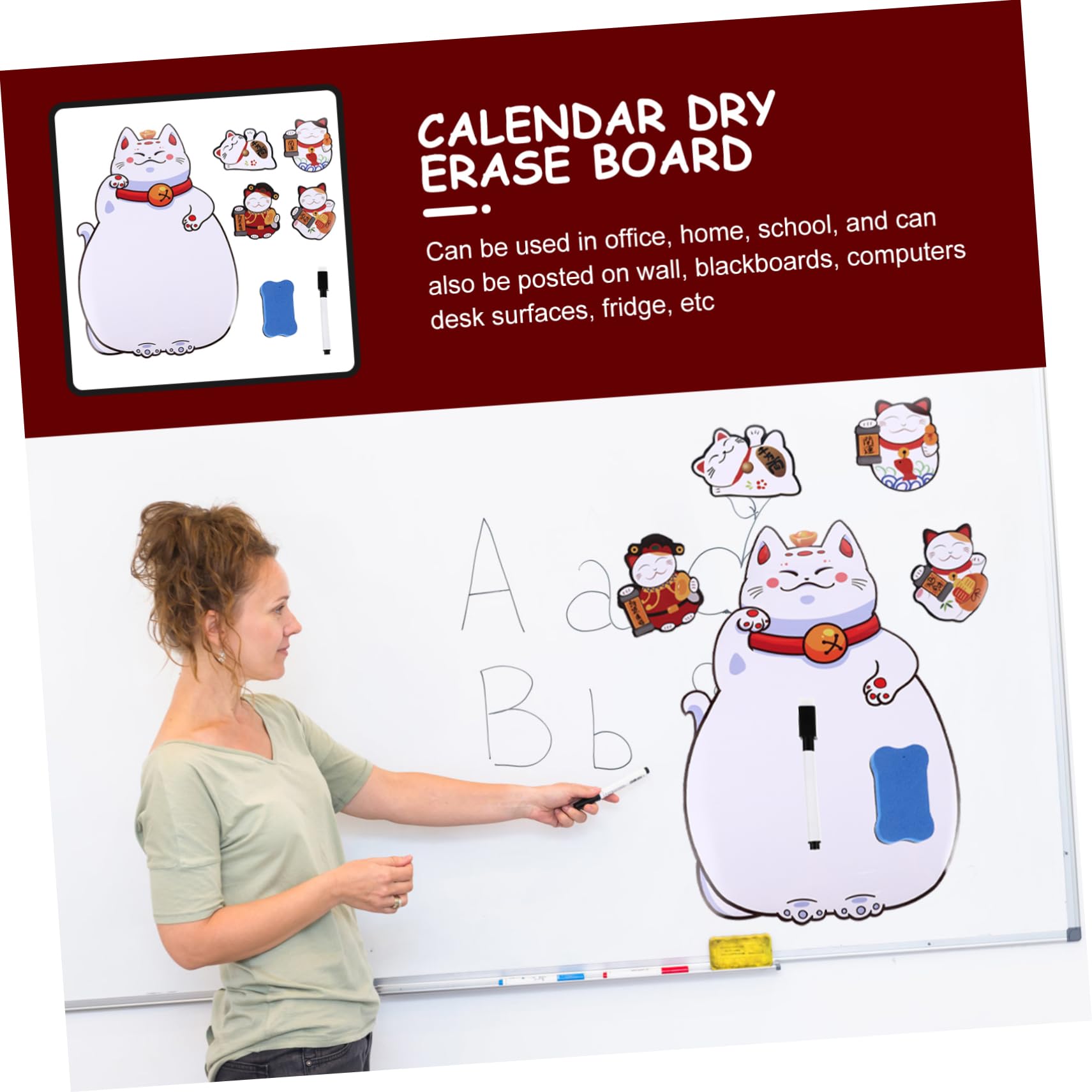 PRETYZOOM 4 Sätze Notizblock Magnet-kühlschrank Kinder Löschen Tafel Magnetische Belohnungstabelle Whiteboard Für Die Küche Küchenwaren Magnetische Menütafel Aufkleber Magnet Aus Gummi Weiß