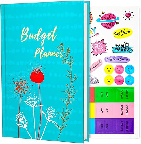 Planificador de presupuesto, libro de cuentas mensuales y rastreador de facturas, organizador financiero sin fecha, cuaderno de seguimiento de