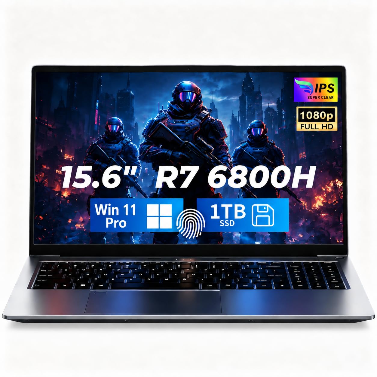 Gaming Notebook 15,6", R-7 6800H, 24GB RAM 1TB SSD