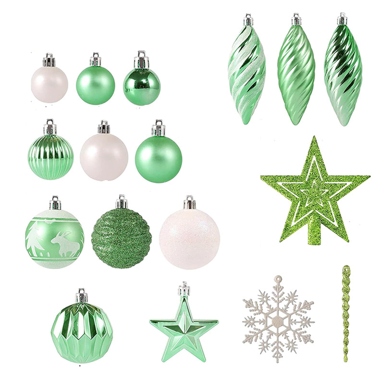 Tannenbaum Kugeln, Weihnachtlicher Baumschmuck, Weihnachtsbaumkugeln Plastik Weihnachtsbaumkugel Personalisiert, 100pcs/Set Weihnachtskugel Geschenkpaket Bemalte Kugel Weihnachtsbaum AnhäNger (#4)