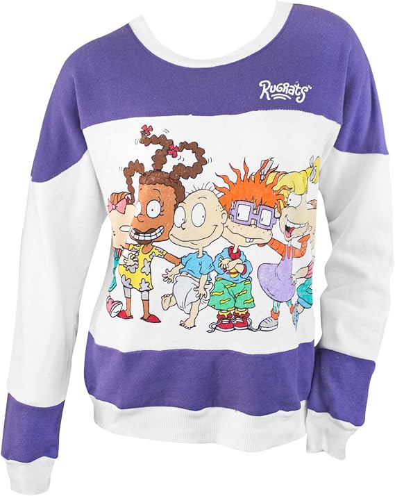 Striped \u0026 White Crewneck Sweatshirt 
