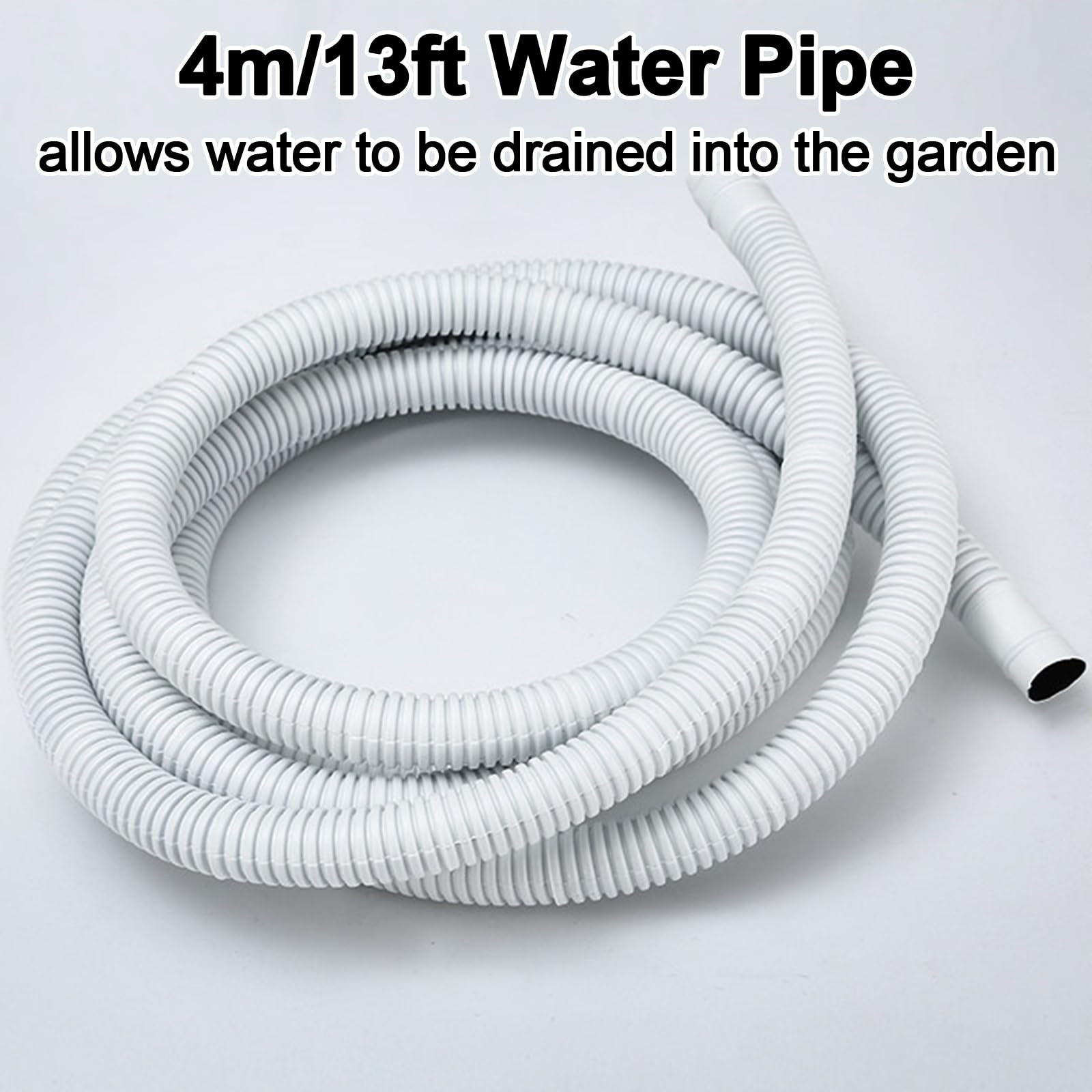 Bandeja de Condensados Universal, Bandeja Aire de Plástico con Tubo Desagüe | Bandeja Recogida Condensados Espesa en PP Blanco con Abrazadera para Aire Split de Pared(91.5x45x2.5cm/36x.17.7x1in)