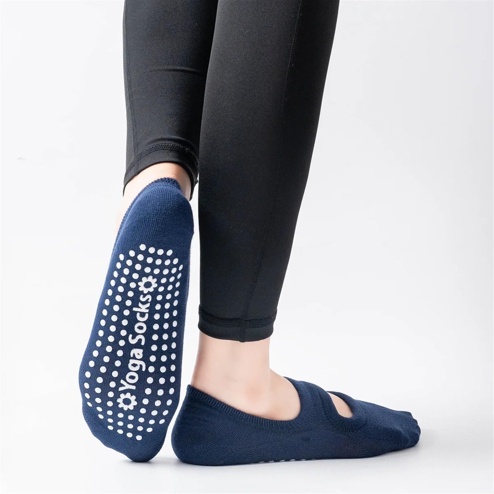 Calcetines de yoga con agarres para mujer, antideslizantes, para pilates