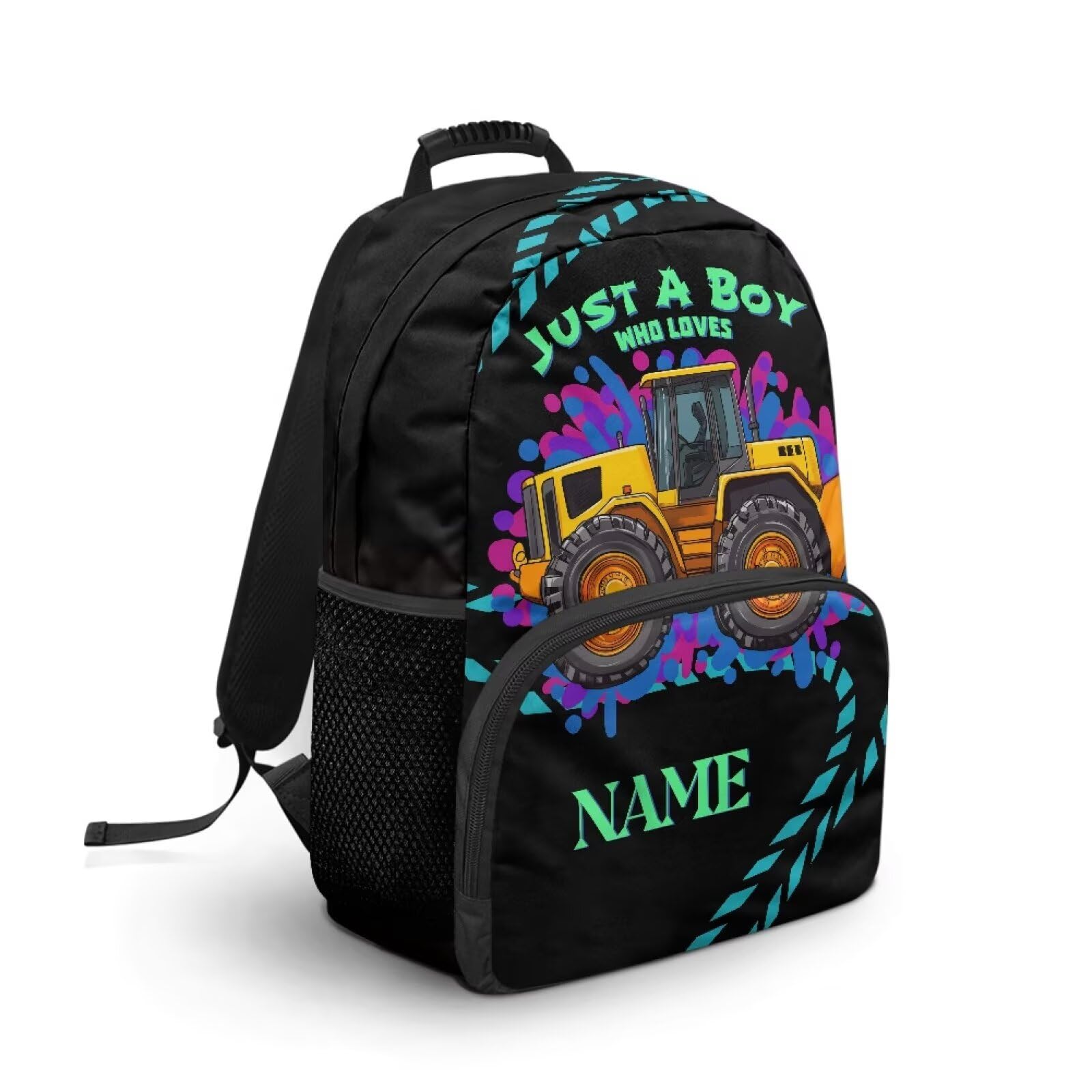 COEQINE Mochila infantil personalizada con nombre para niños, mochila de libros para adolescentes, escuela secundaria, mochila escolar de 17 pulgadas, para deportes, senderismo, caminar, mochila