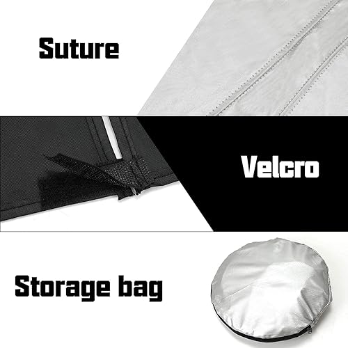 Miniatura 2 de D-Lumina Parasol para parabrisas compatible con Toyota Tacoma 2016 2017 2018 2019 2020 2021 2022 2023 2024  Protector de parasol plegable para