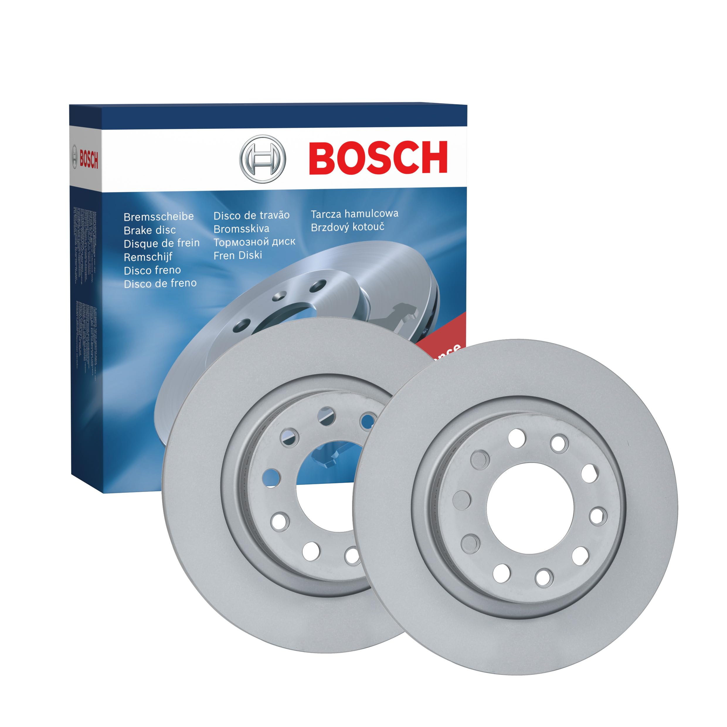 Bosch BD2180 Dischi freno, Certificato ECE-R90, 1 set di 2 dischi